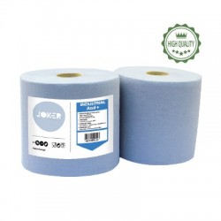 Rouleau industriel Eco Gaufré  2 plis bleu