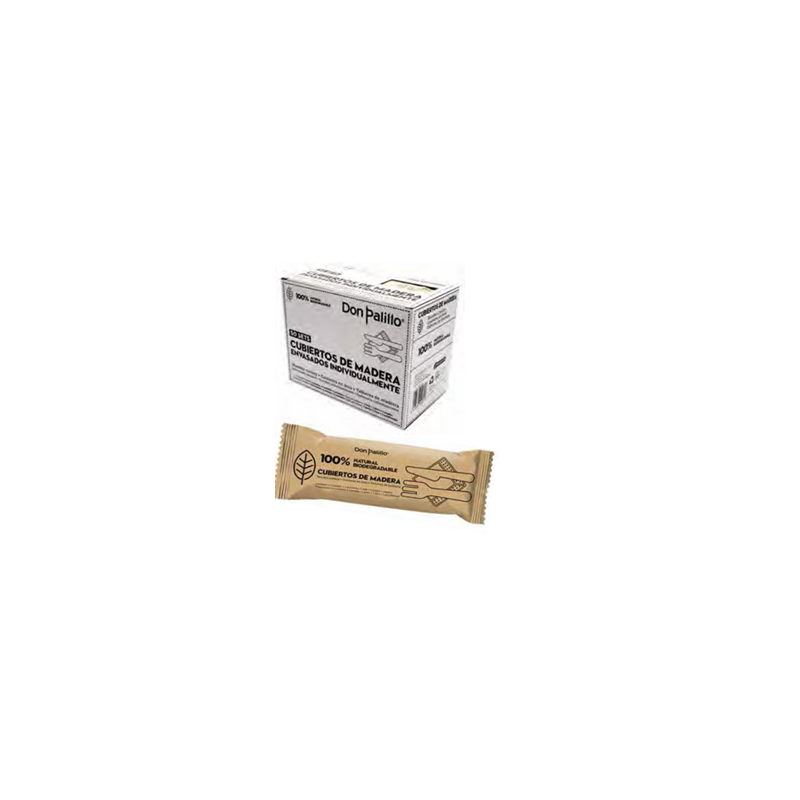Don Palillo-  Couverts en Bois Jetables s/serviette  50uni*