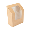 BOÎTES AVEC FENÊTRE POUR "TORTILLA" 'THEPACK' 220 G/M2 + OPP 9,2x5,1x9,2/12,5 CM NATUREL CARTON ONDULÉ NANO-MICRO (600 UNITÉ)