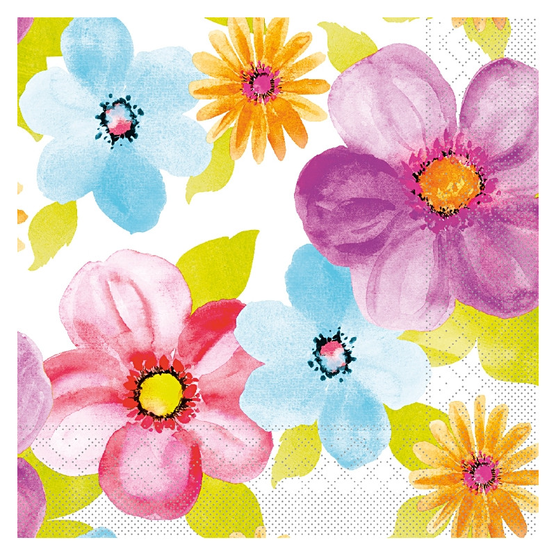 WT - Serviette Luana 40x40 1/4 3 couche tis. 600uni*