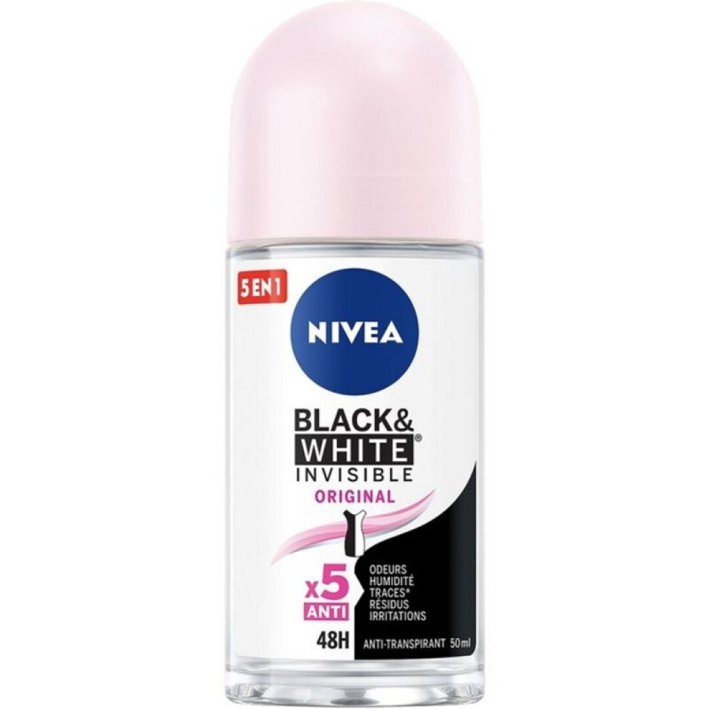 Nivea Roll-On Invisible Black & white original 50ml  - Asd (6uni)*